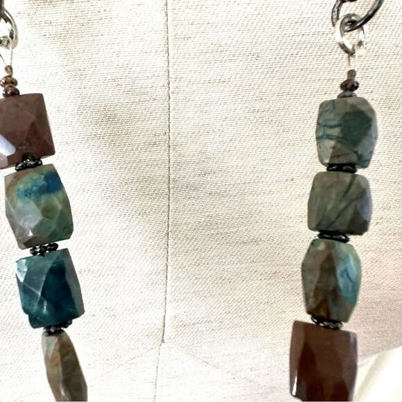 Leather cord beaded pendant tassel necklace - Picture 5 of 11